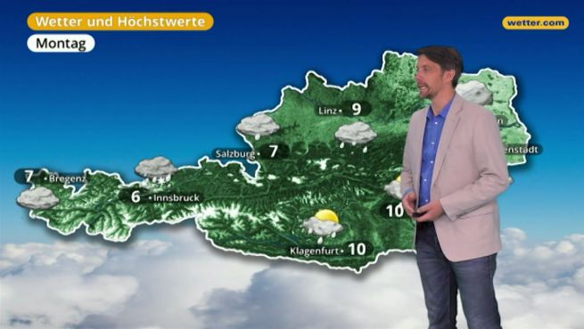 go to Das Wetter in Österreich am 25. März 2018