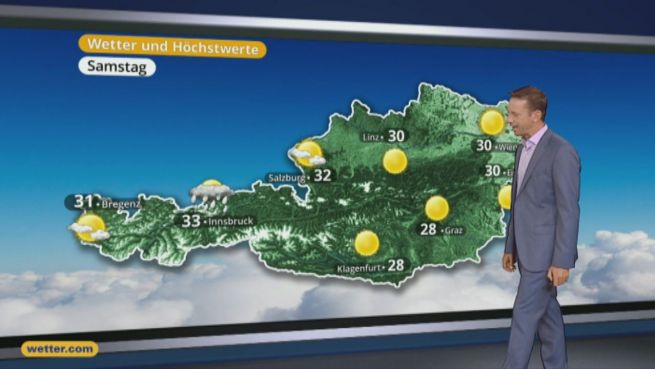 go to Das Wetter in Österreich am 27. August 2016
