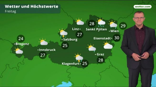 go to Das Wetter in Österreich am 30. Mai 2018
