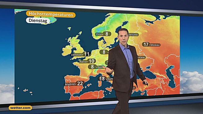 go to Das Wetter in Europa am 25. April 2016