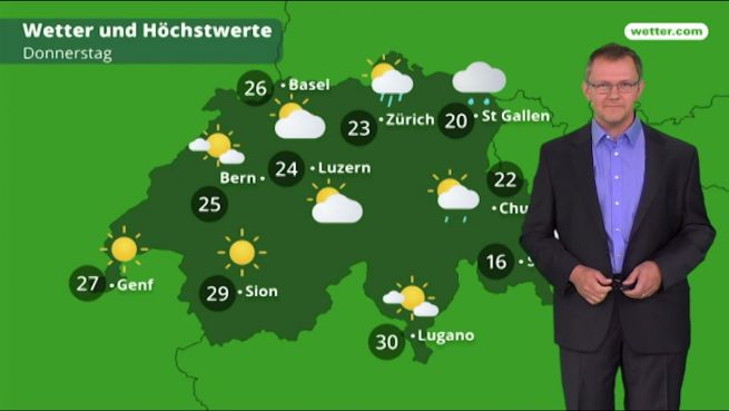 go to Das Wetter in der Schweiz am 26. Juni 2018