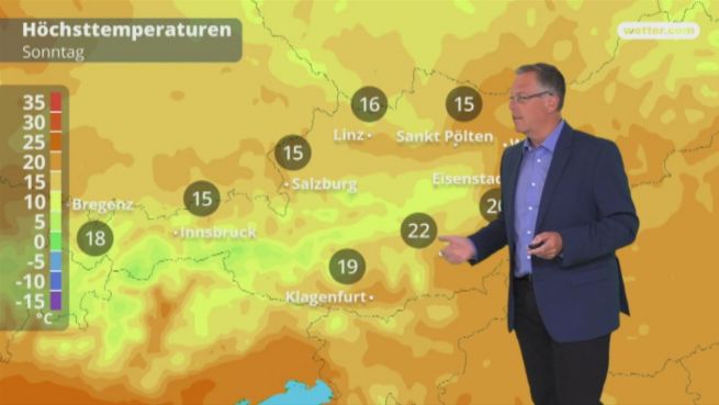 go to Das Wetter in Österreich am 24. Juni 2018