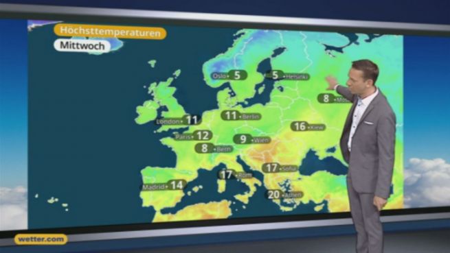 go to Das Wetter in Europa am 22. März 2017