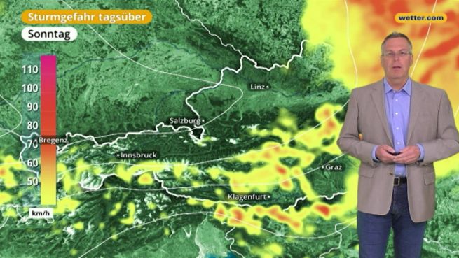 go to Das Wetter in Österreich am 8. April 2018