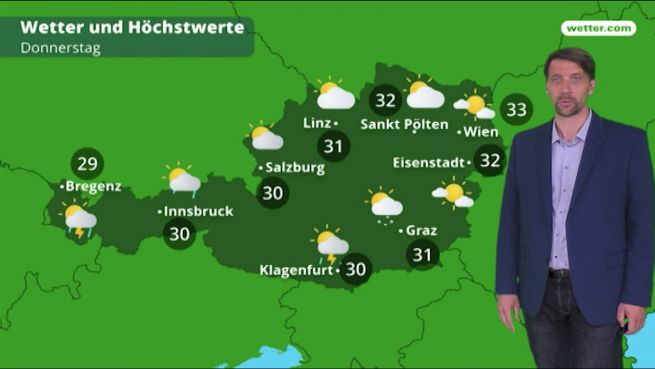 go to Das Wetter in Österreich am 19. Juni 2018