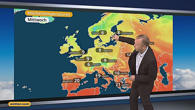 go to Das Wetter in Europa am 15. Juli 2017