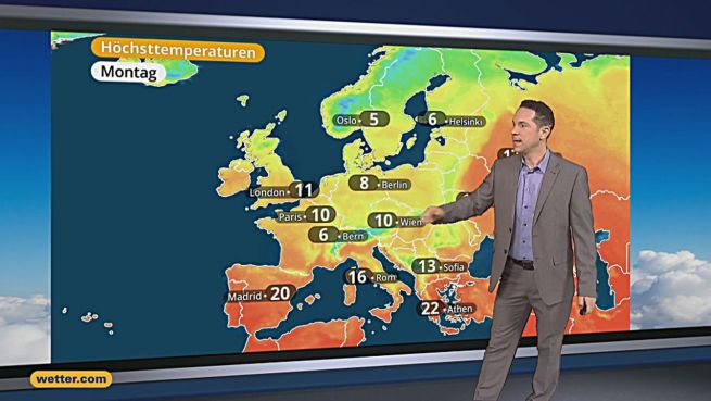 go to Das Wetter in Europa am 24. April 2016