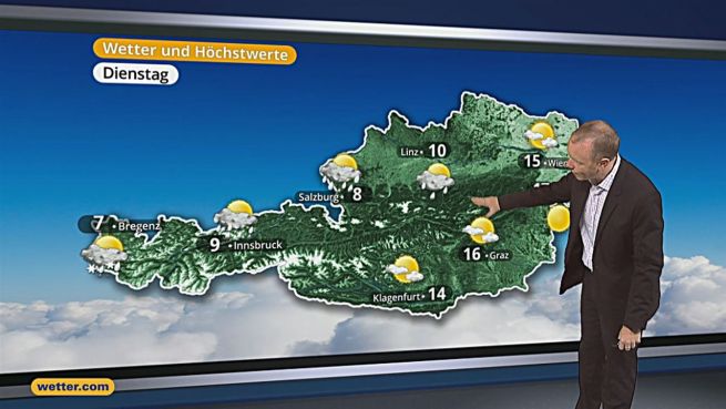go to Das Wetter in Österreich am 10. März 2017