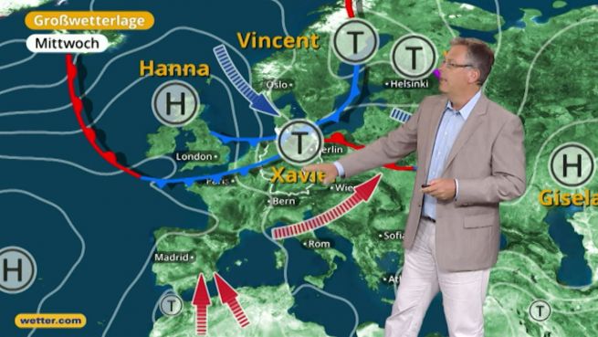 go to Das Wetter in Europa am 12. Juli 2017