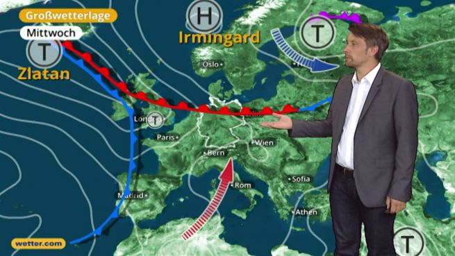 go to Das Wetter in Europa am 19. Juli 2017