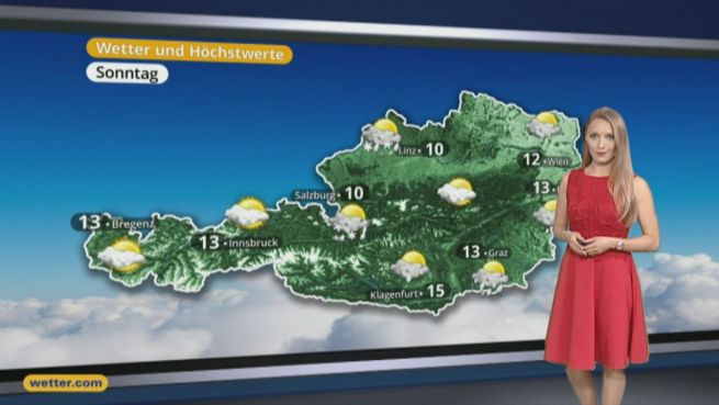 go to Das Wetter in Österreich am 23. April 2017