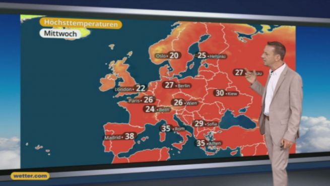 go to Das Wetter in Europa am 26. Juli 2016