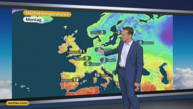 go to Das Wetter in Europa am 13. November 2016