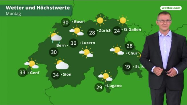 go to Das Wetter in der Schweiz am 30. Juni 2018