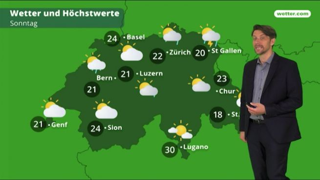 go to Das Wetter in der Schweiz am 15. Juni 2018