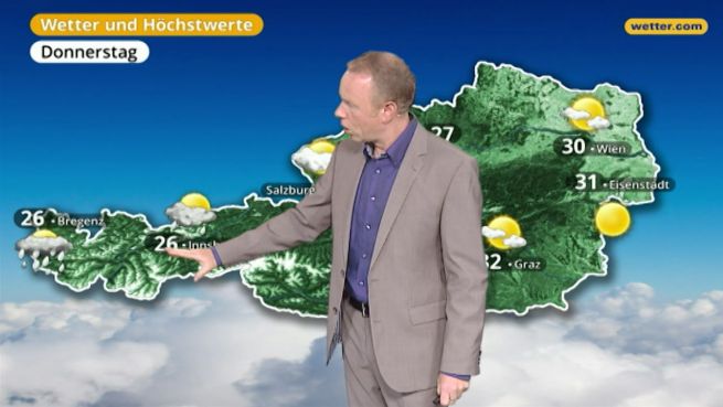 go to Das Wetter in Österreich am 23. August 2017