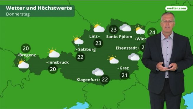 go to Das Wetter in Österreich am 13. Juni 2018