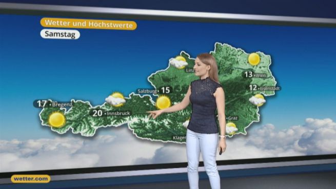go to Das Wetter in Österreich am 25. März 2017