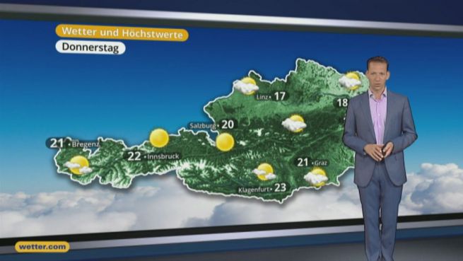 go to Das Wetter in Österreich am 30. März 2017