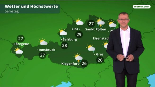 go to Das Wetter in Österreich am 7. Juni 2018