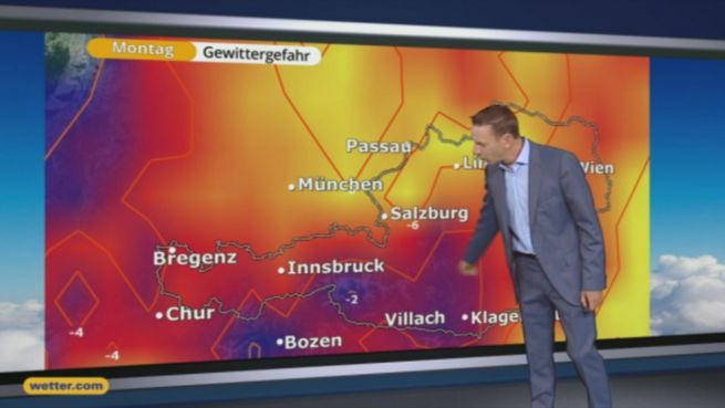 go to Das Wetter in Österreich am 25. Juli 2016