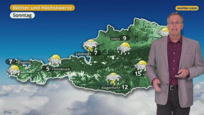 go to Das Wetter in Österreich am 30. März 2018