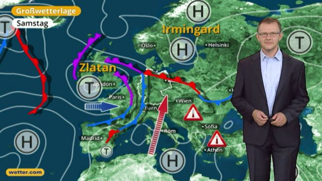 go to Das Wetter in Europa am 22. Juli 2017