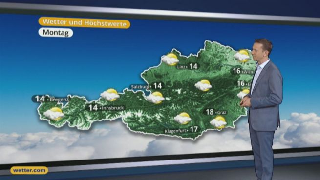 go to Das Wetter in Österreich am 20. März 2017