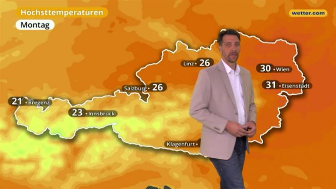 go to Das Wetter in Österreich am 23. April 2018