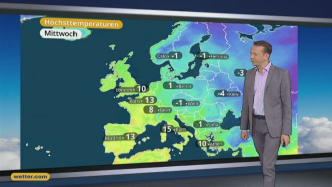 go to Das Wetter in Europa am 01. Februar 2017