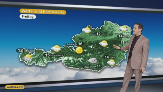 go to Das Wetter in Österreich am 18. November 2016