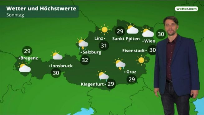 go to Das Wetter in Österreich am 8. Juni 2018