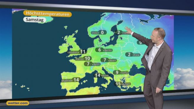 go to Das Wetter in Europa am 18. Februar 2017