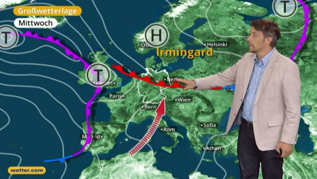 go to Das Wetter in Europa am 18. Juli 2017