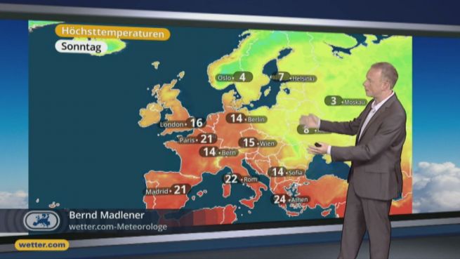 go to Das Wetter in Europa am 15. Oktober 2016