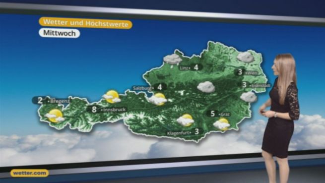 go to Das Wetter in Österreich am 14. Dezember 2016