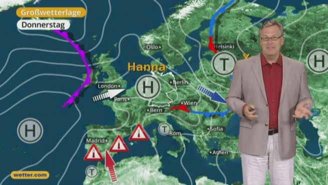 go to Das Wetter in Europa am 13. Juli 2017