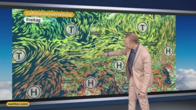 go to Das Wetter in Europa am 08. Juli 2016
