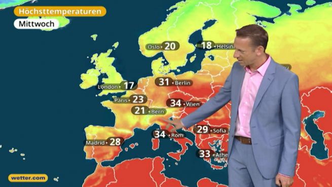 go to Das Wetter in Europa am 28. Juni 2017