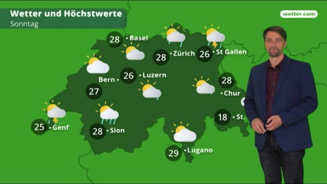 go to Das Wetter in der Schweiz am 8. Juni 2018