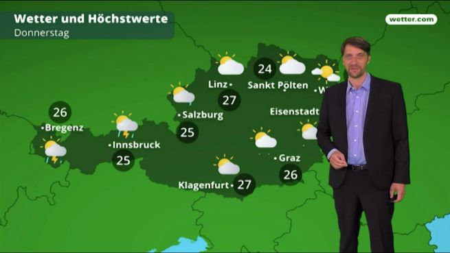 go to Das Wetter in Österreich am 6. Juni 2018