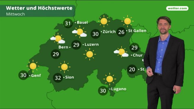 go to Das Wetter in der Schweiz am 18. Juni 2018