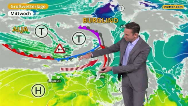 go to Das Wetter in Europa am 2. Januar 2018